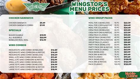 wing stop prices|wingstop menu with prices 2023.